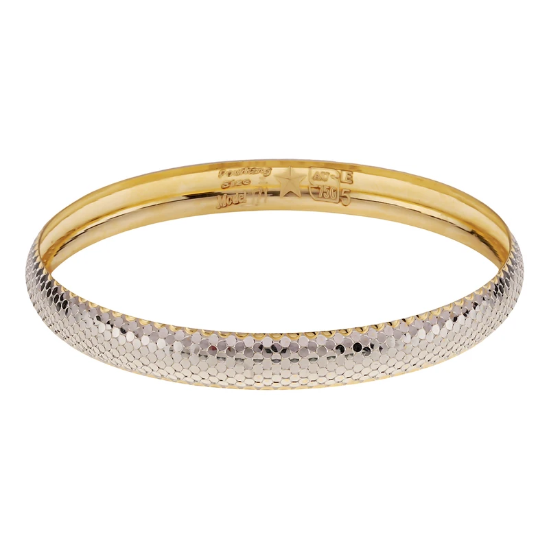 Women's 18K Gold Bangle, Treasure of Pleasant Art, Model L29